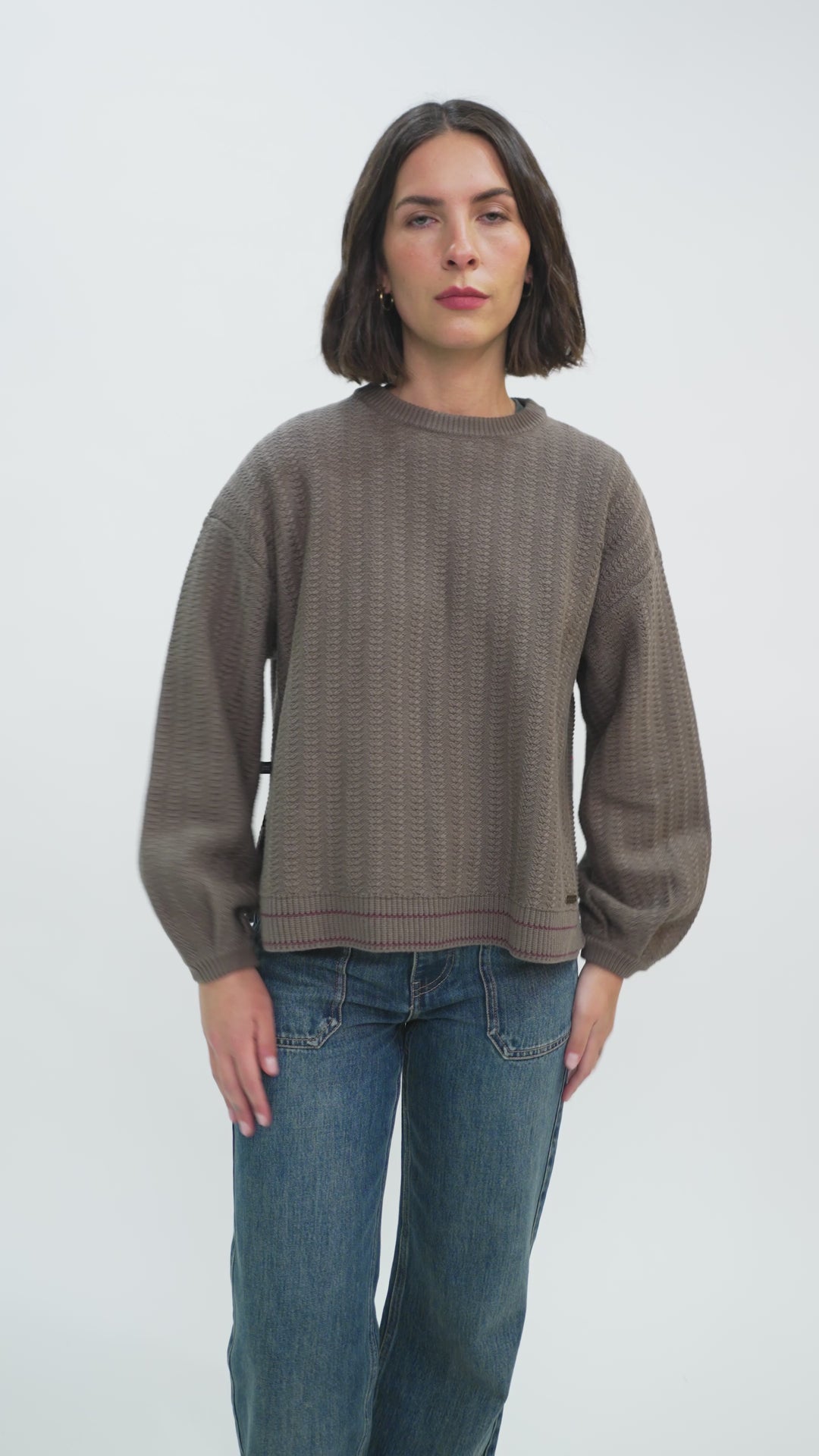 Sweater Noa Orgánico Café Mujer