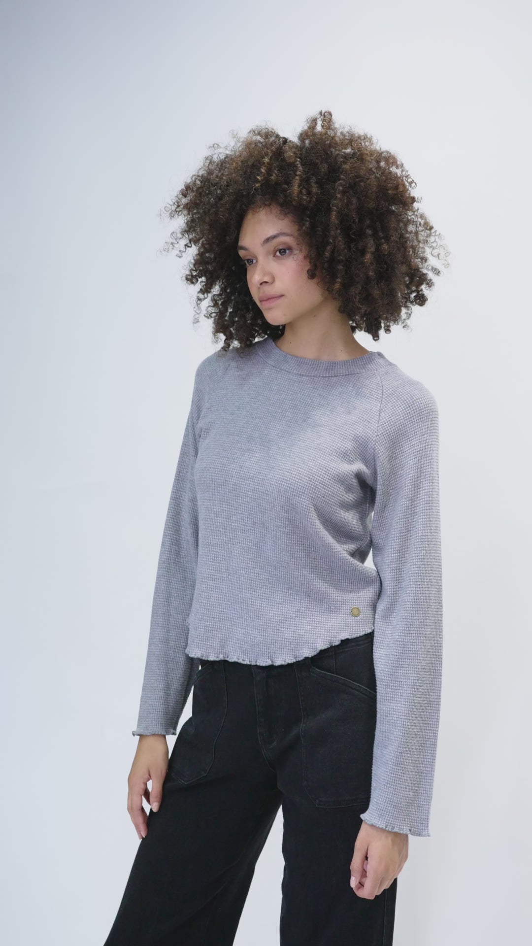 Polera Mora Gris Mujer