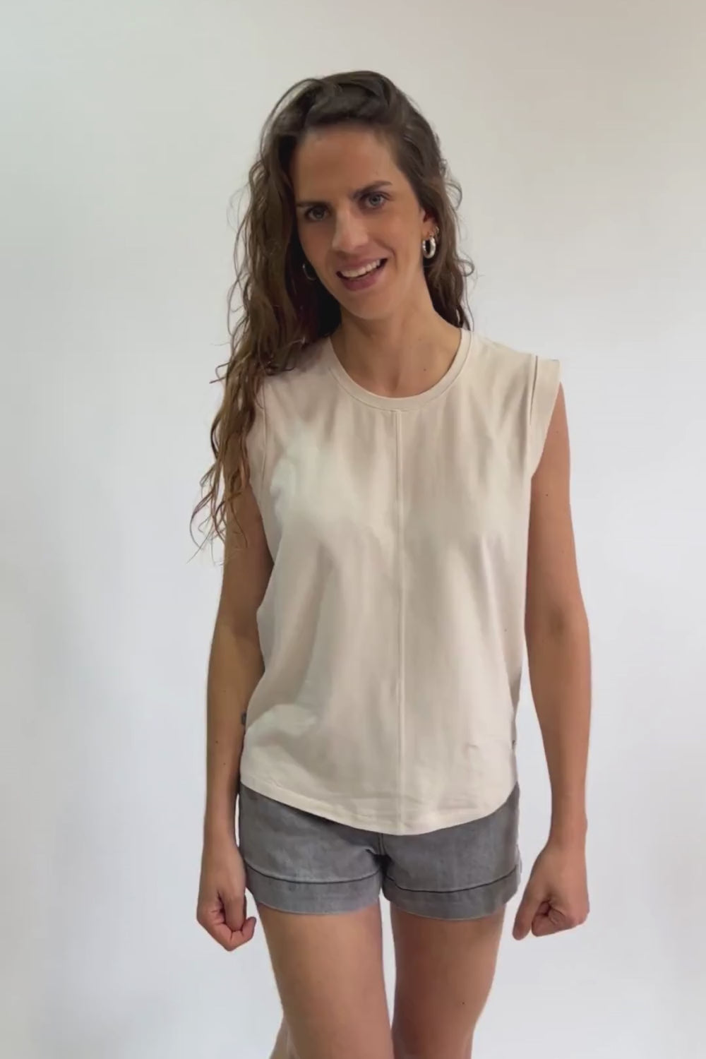 Polera Pupa Orgánica Beige Mujer