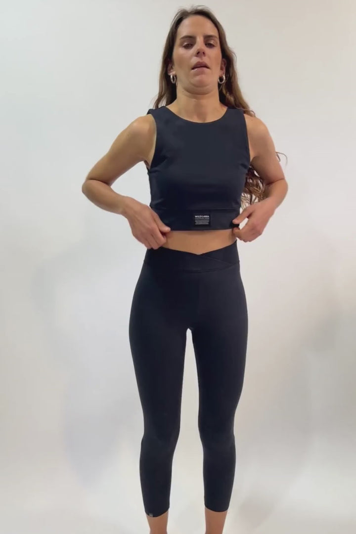 Calza Mirta Reciclada Negro Mujer MOVE
