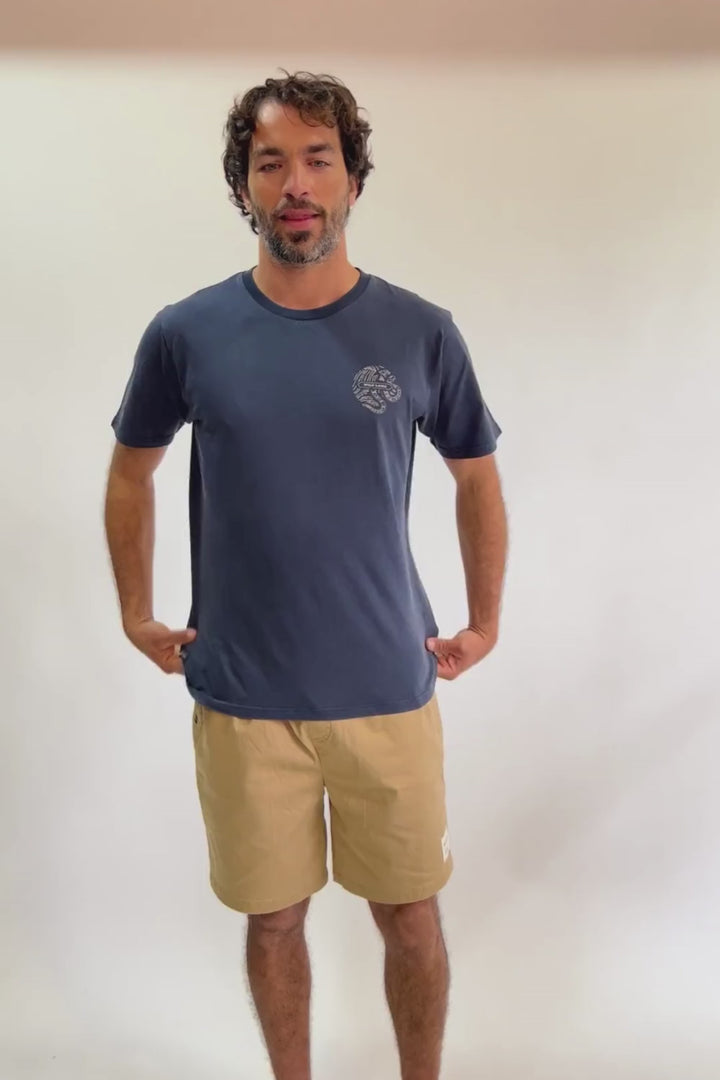 Polera Puya Orgánica Azul Hombre