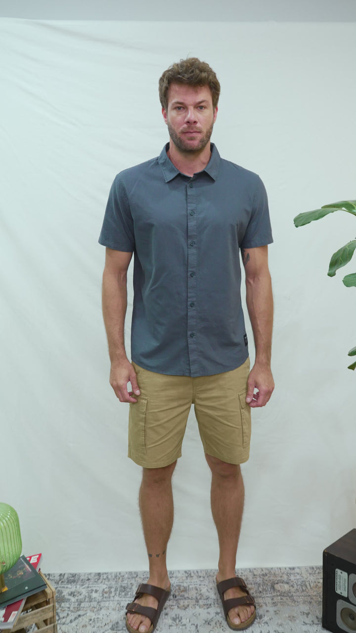 Camisa Pinco Orgánica Azul Hombre