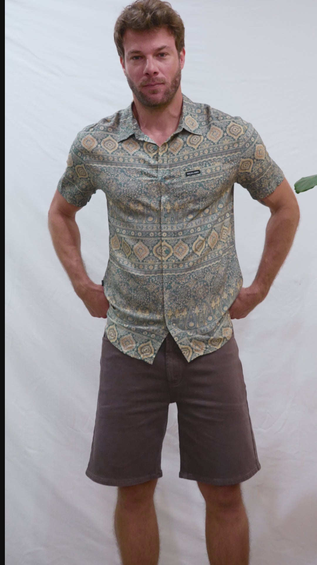 Camisa Mero Paisley Verde Hombre