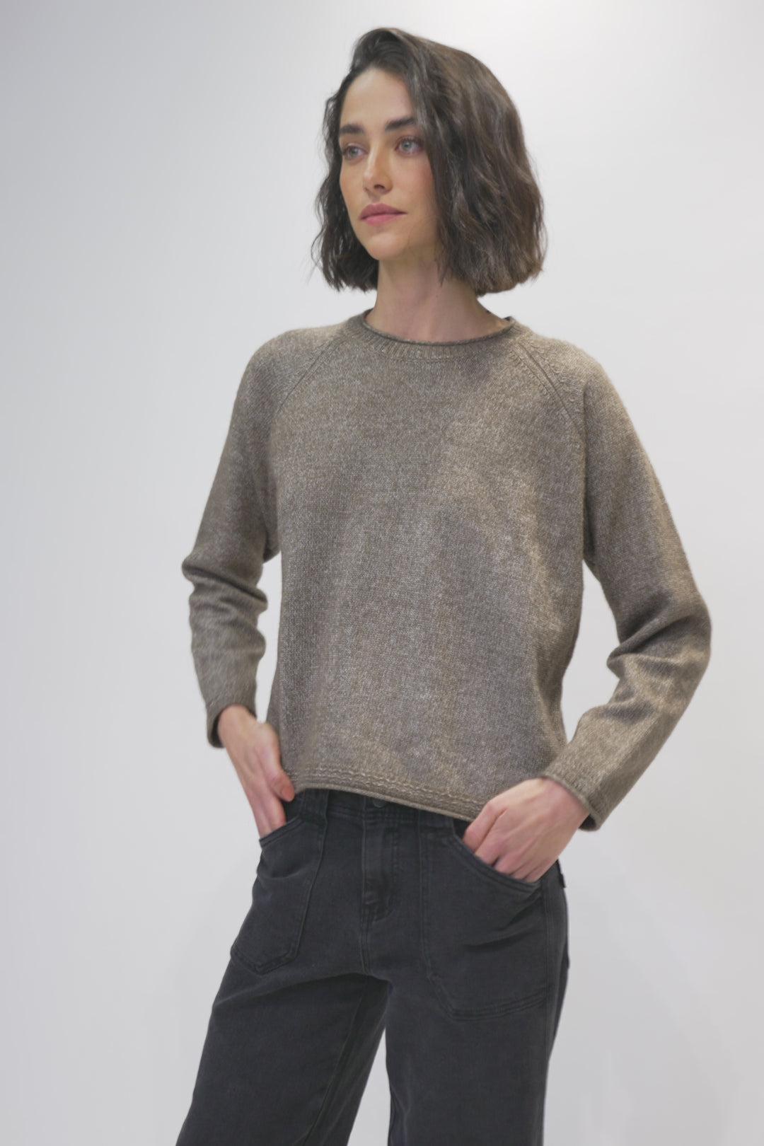 Sweater Buga Reciclado Café Mujer