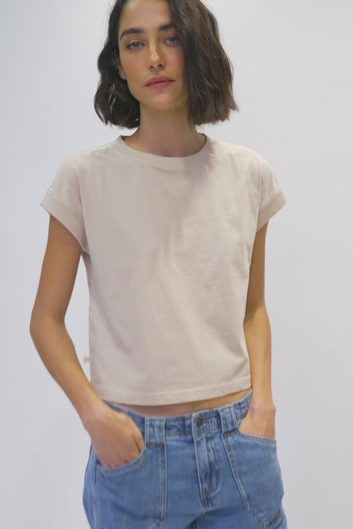 Polera Nina Orgánica Beige Mujer