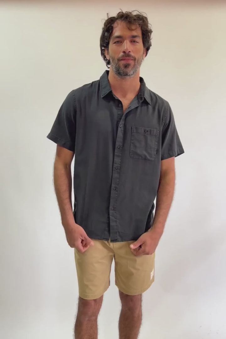 Camisa Pinco Orgánica Negra Hombre