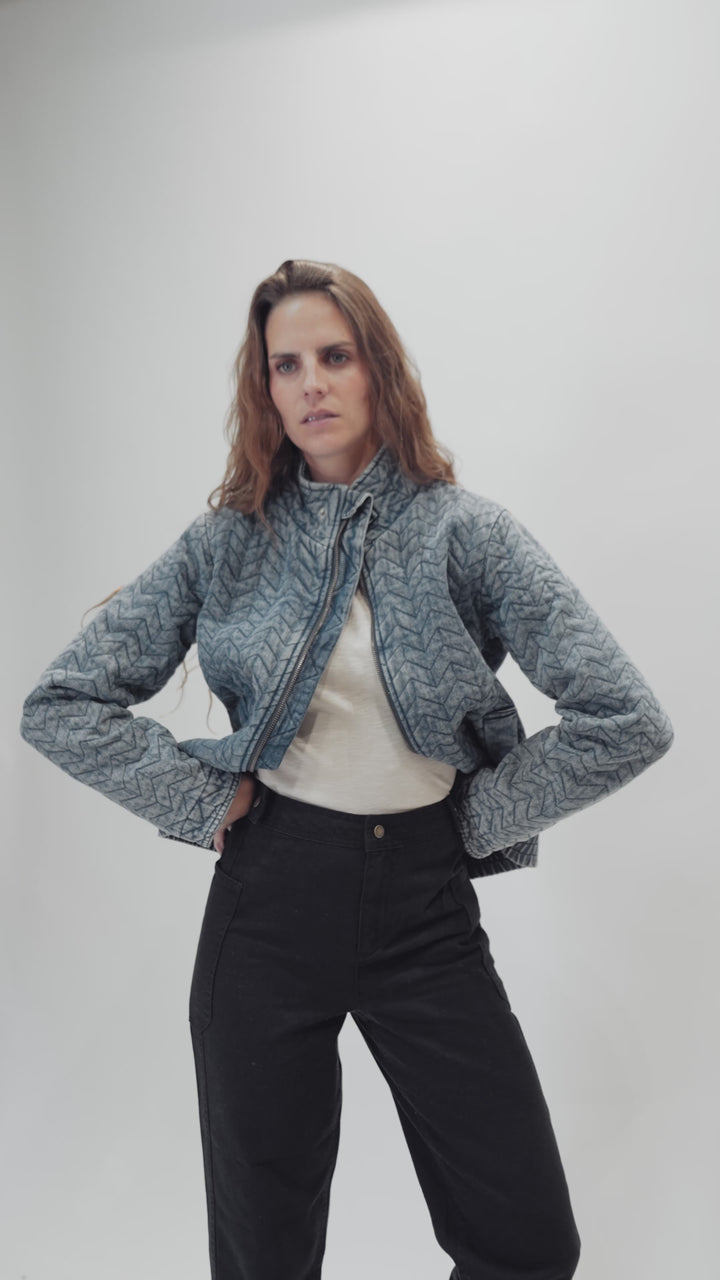 chaqueta nesta demin video
