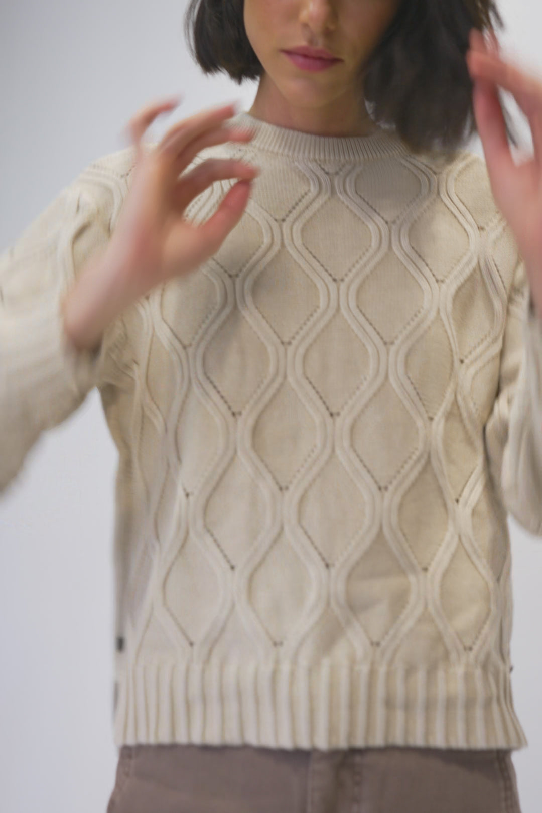 Sweater Trino Orgánico Beige Mujer