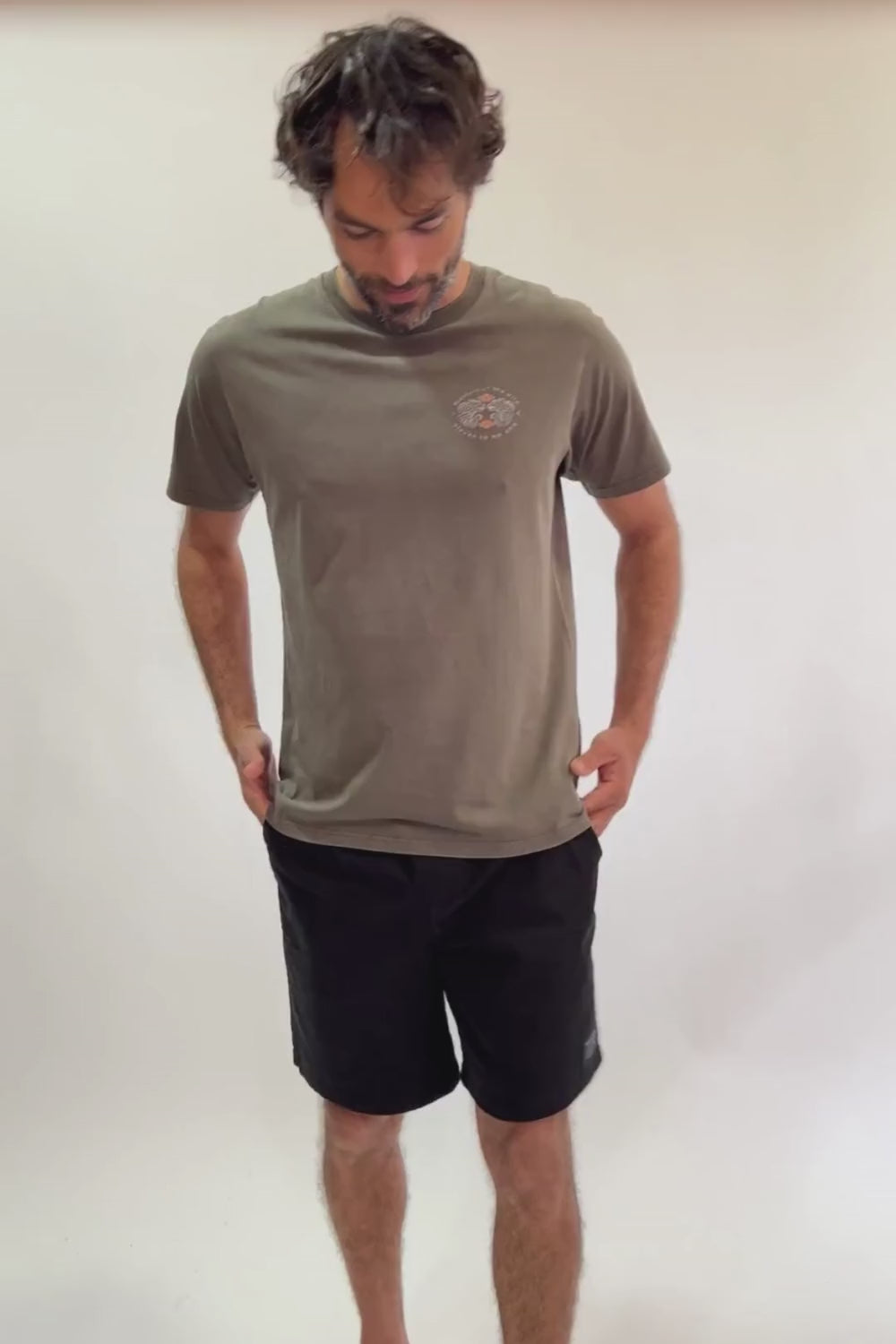 Polera Puya Orgánica Café Hombre