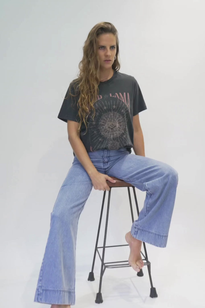 Polera Genovesa Orgánica Negra Mujer