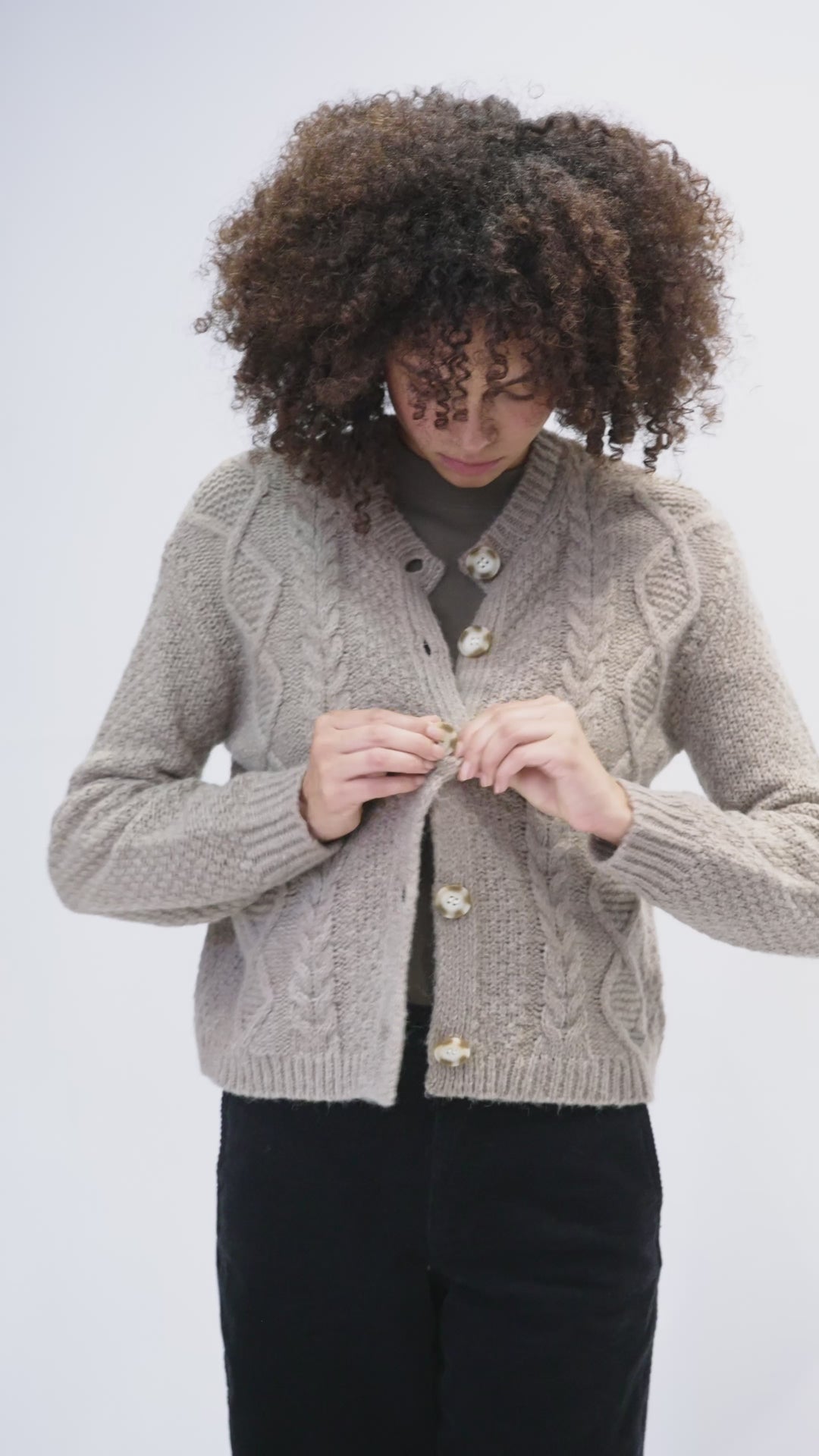 Cárdigan Zaga Beige Mujer