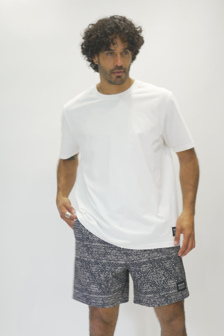 Polera Bat Orgánica Blanca Hombre