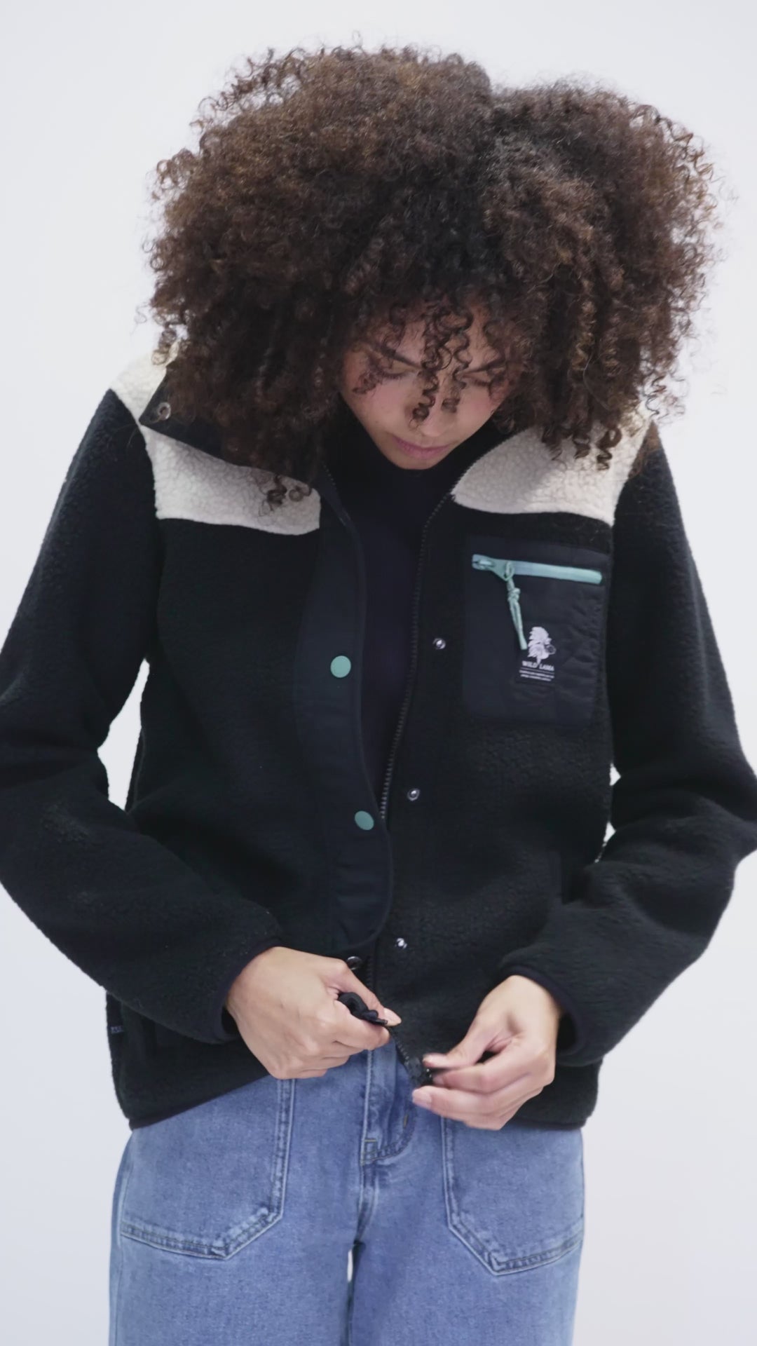 Polar Tambo Reciclado Negro Mujer