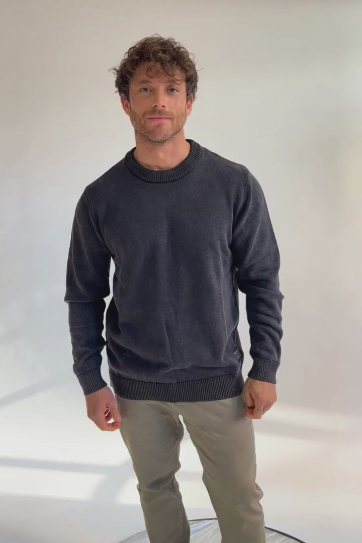 Sweater Tros Orgánico Negro Hombre