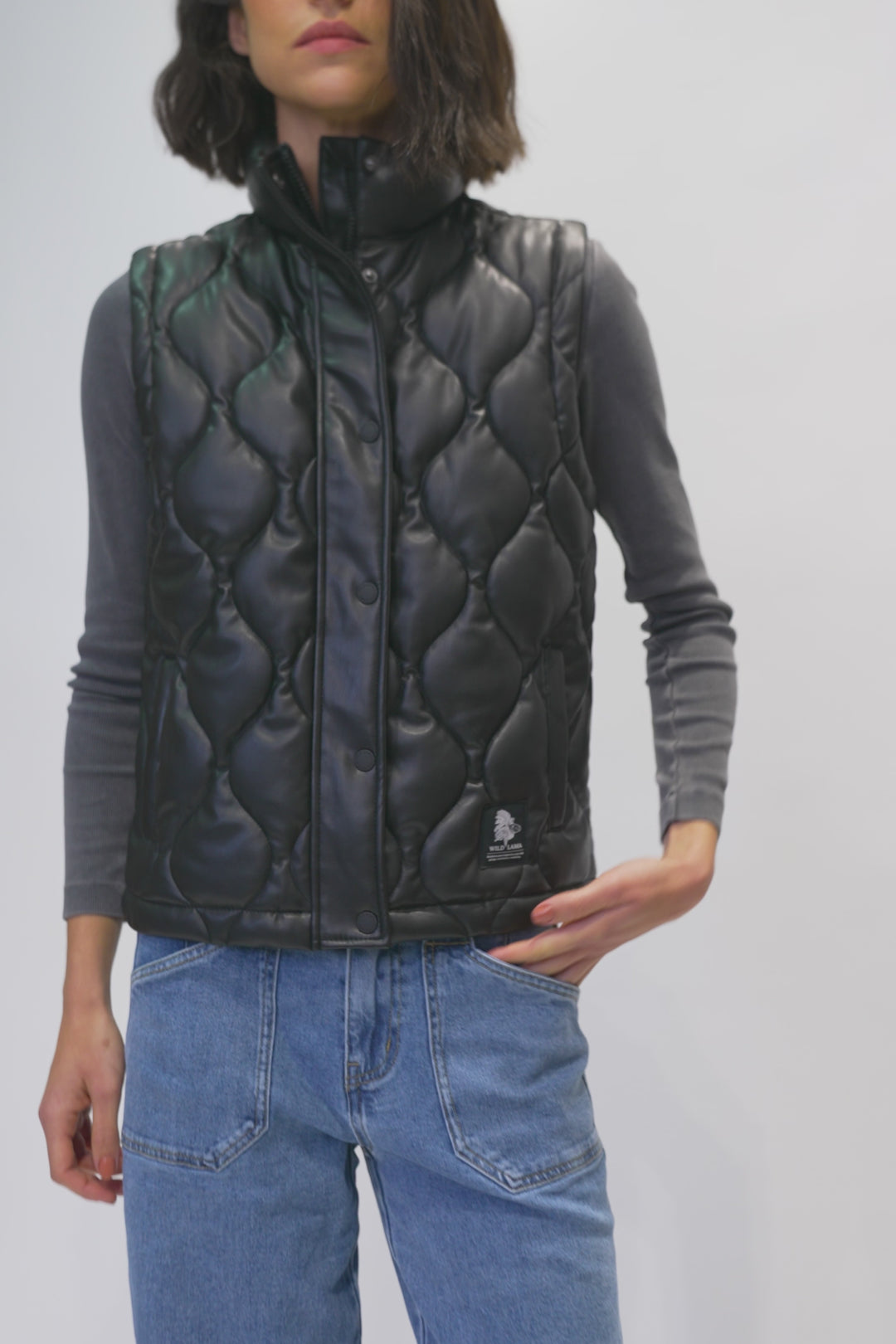 Parka Aines Reciclada Negra Mujer