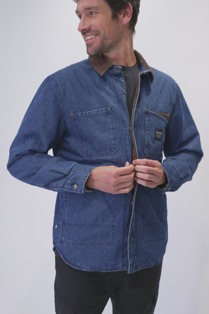 Chaqueta Roble Orgánica Denim Hombre