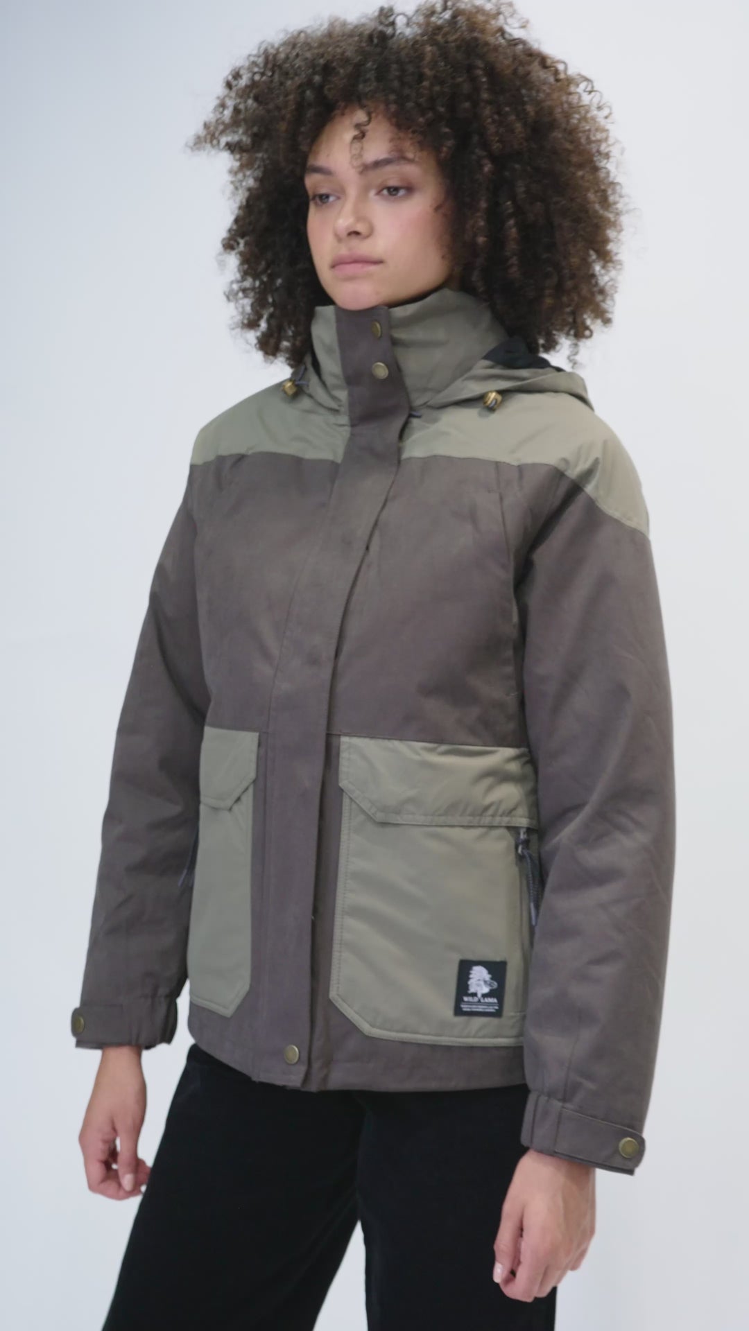 Parka Ruga 3 en 1 Reciclada Café Mujer