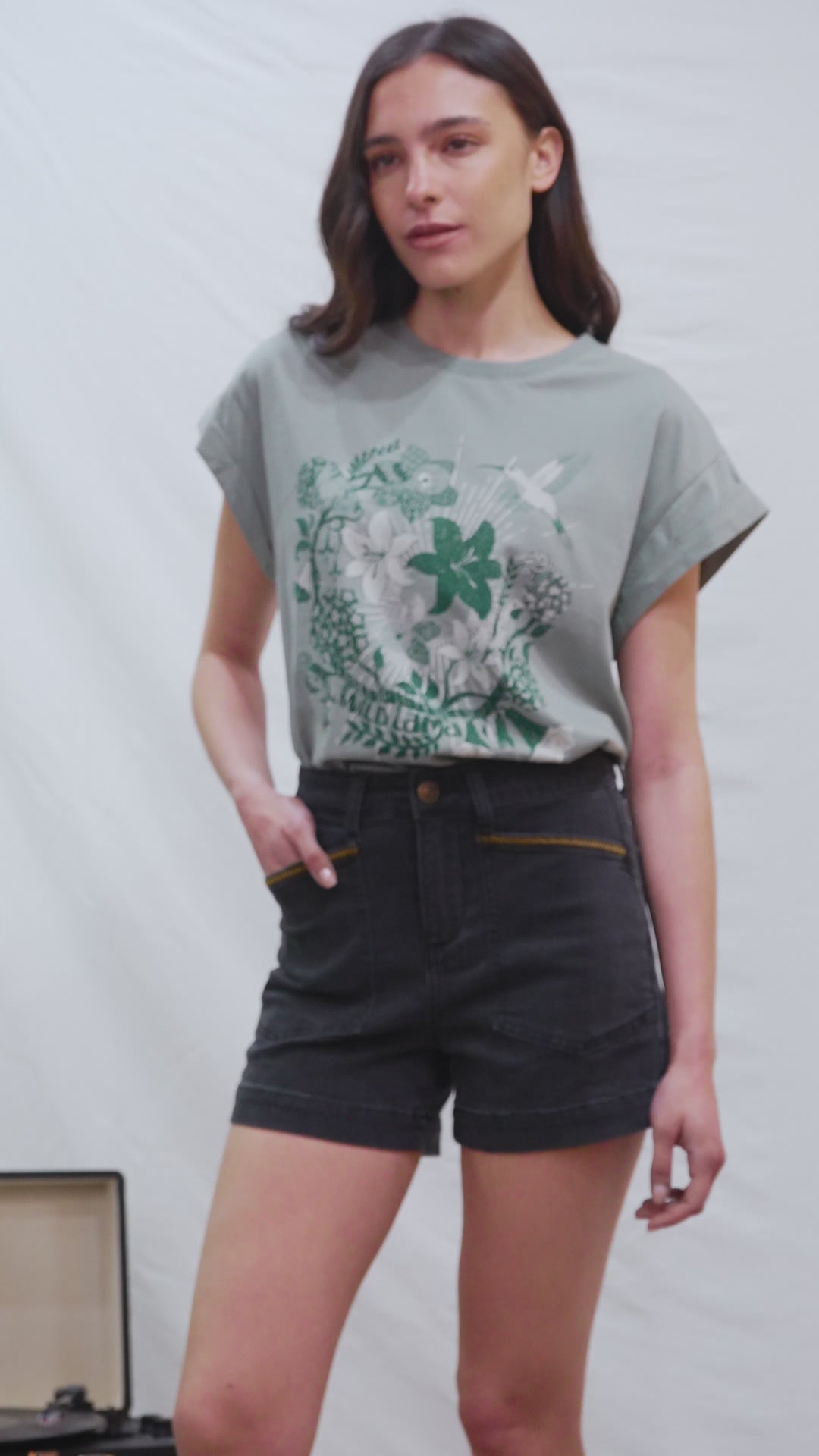 Polera Nirva Orgánica Verde Mujer