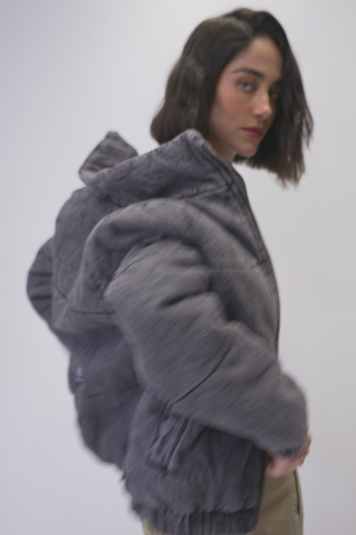 Parka Puffa Jeans Silveria Orgánica Negra Mujer