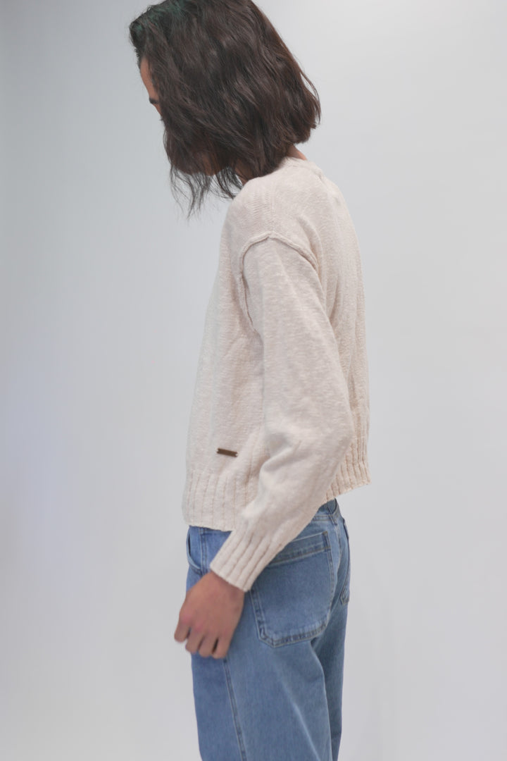 Sweater Uma Orgánico Beige Mujer