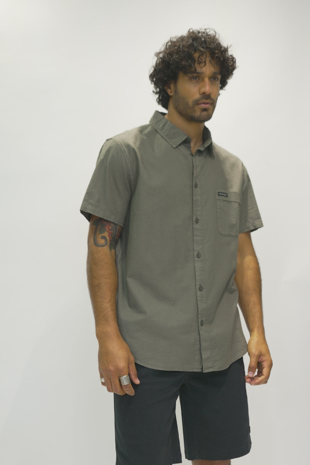 Camisa Pinco Orgánica Verde Hombre
