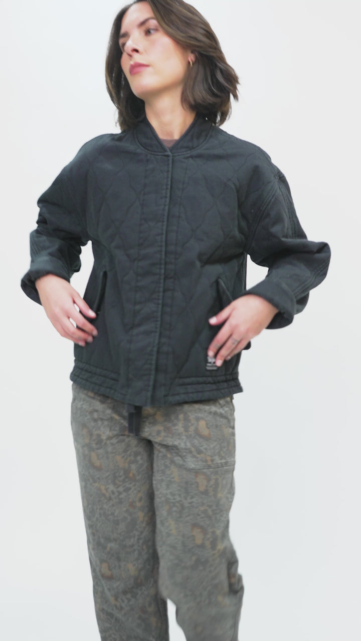 Chaqueta Zepa Orgánica Negra Mujer