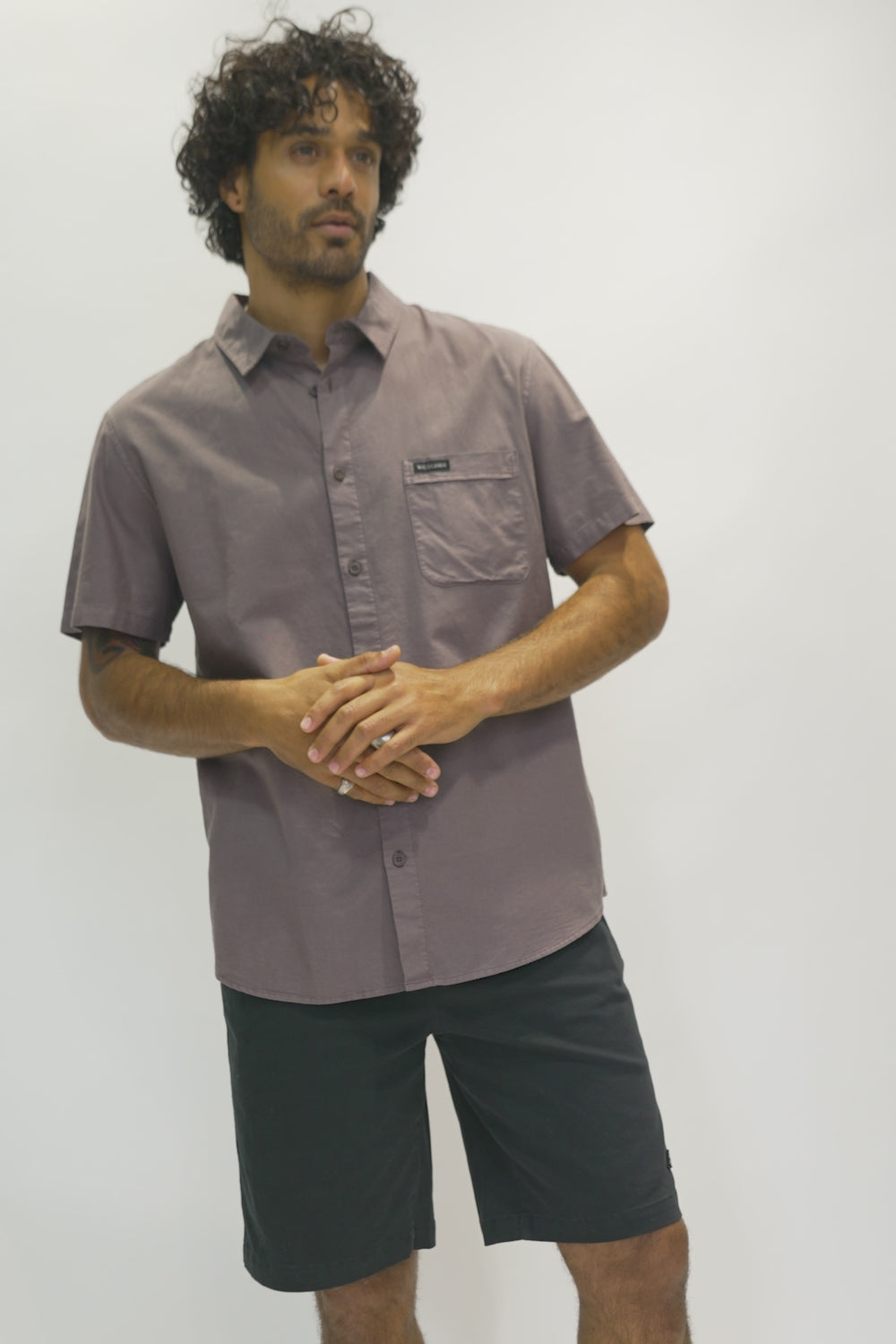 Camisa Pinco Orgánica Morado Hombre