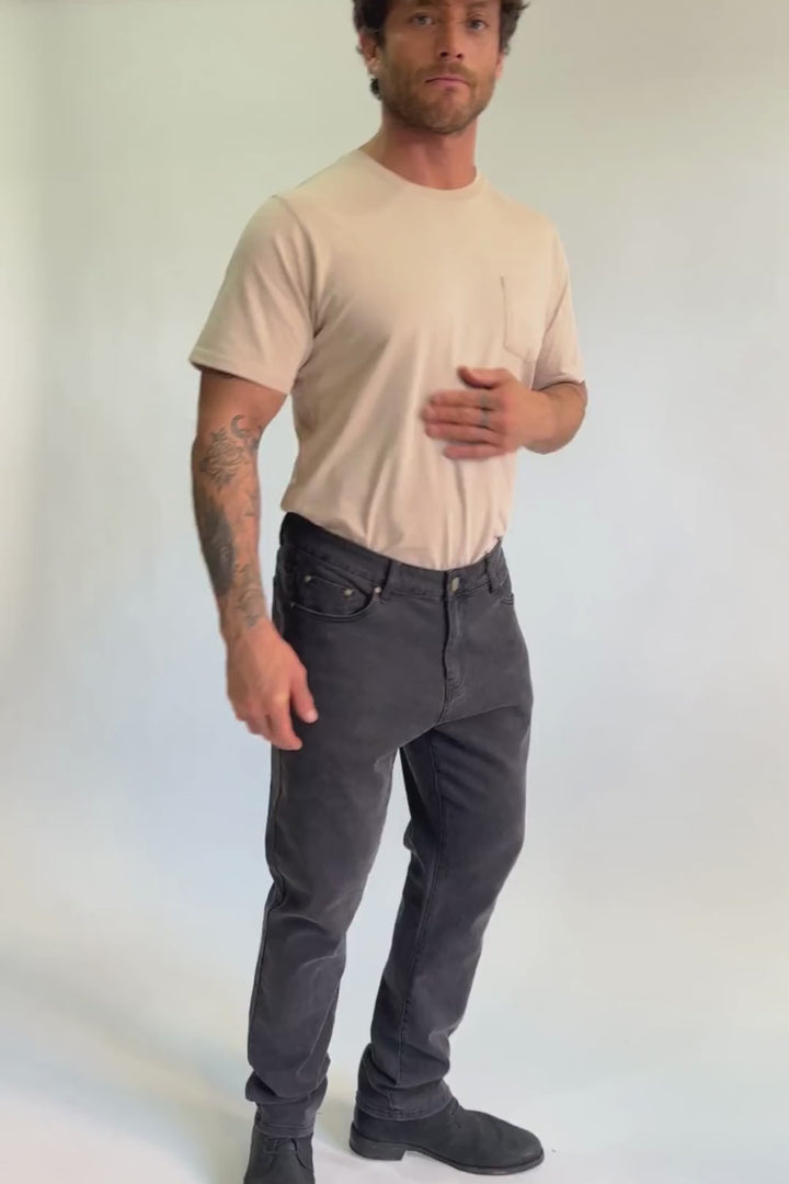 Jeans Gino Orgánico Negro Hombre
