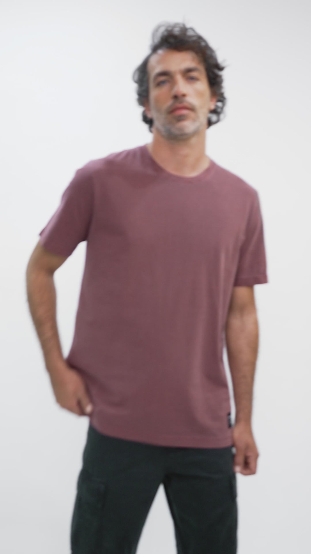 Polera Bat Orgánica Burdeo Hombre