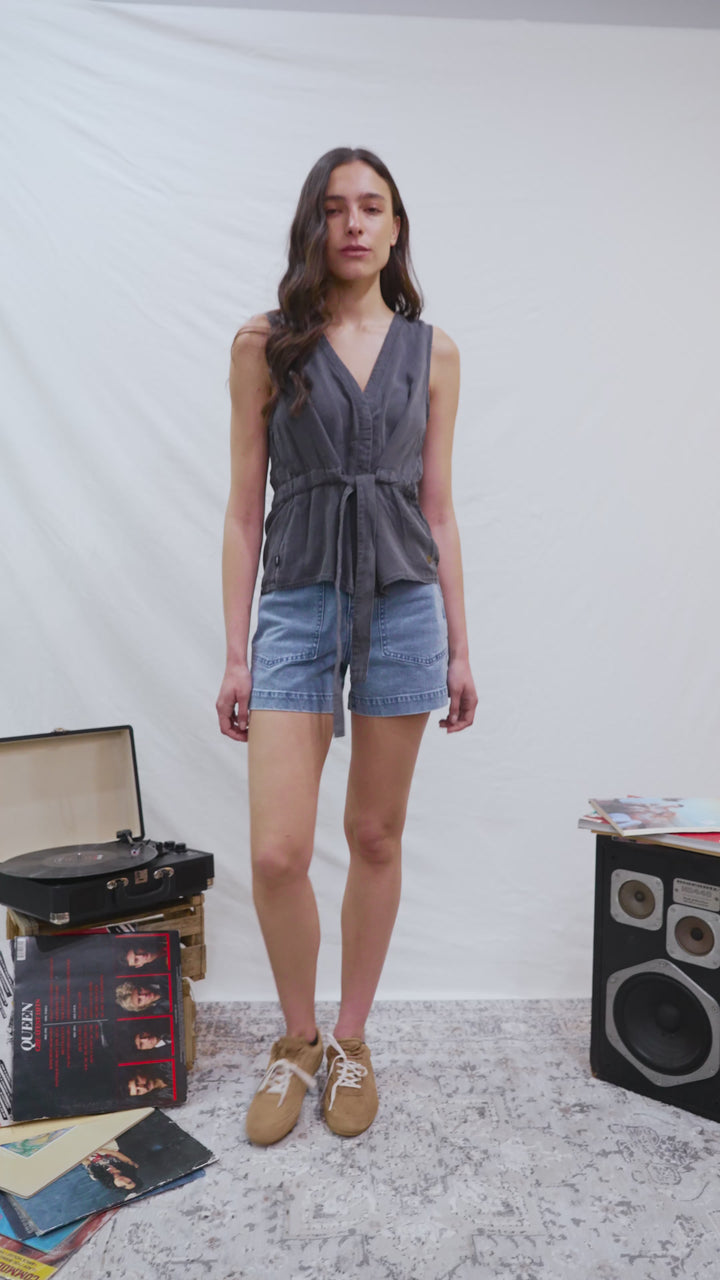 Vest Limba Denim Negro Mujer