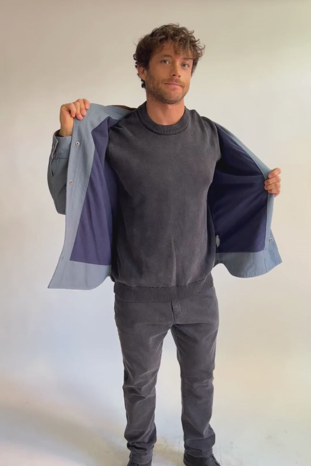 Chaqueta Roble Orgánica Azul Hombre