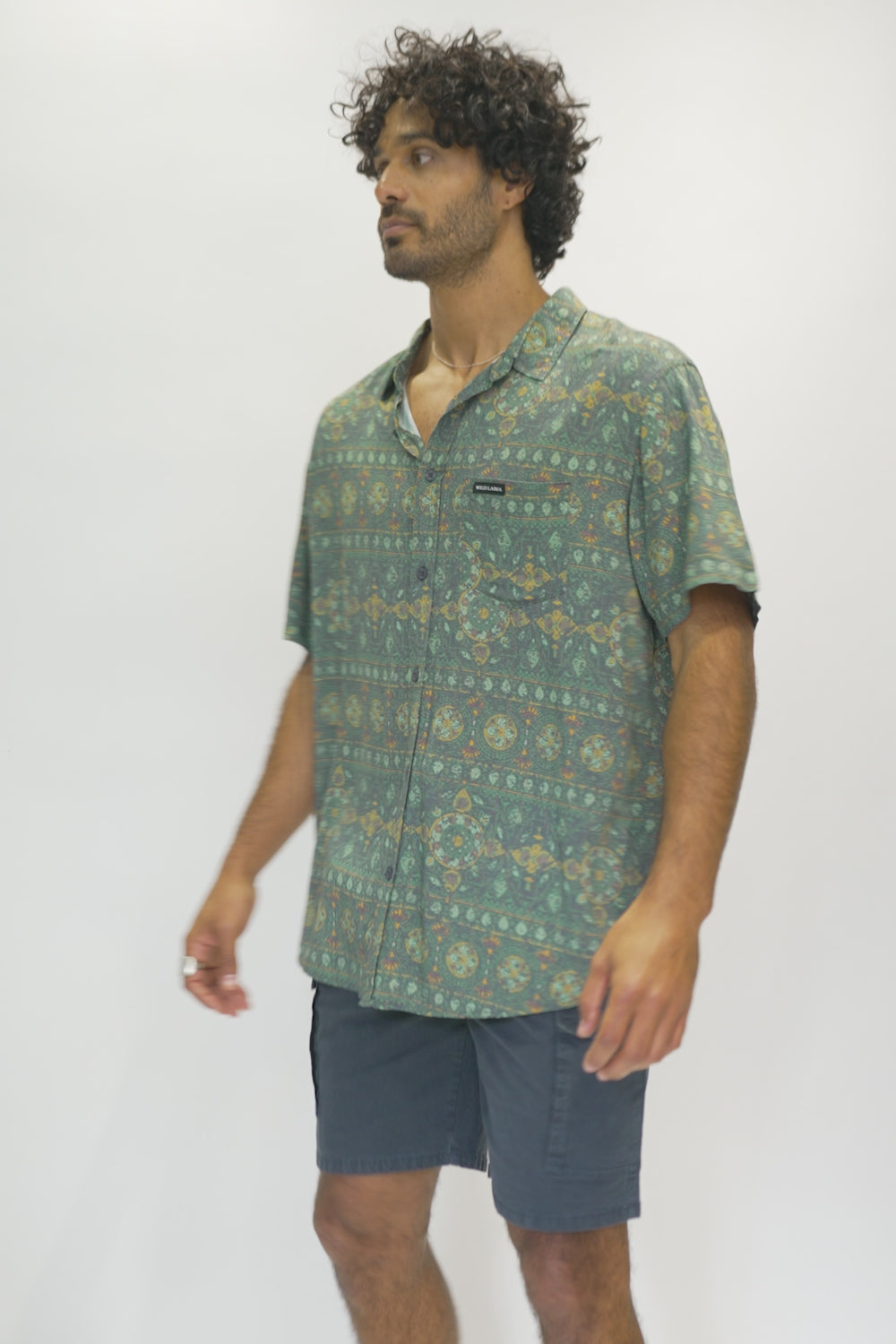Camisa Mero Boho Verde Hombre ECOVERO™