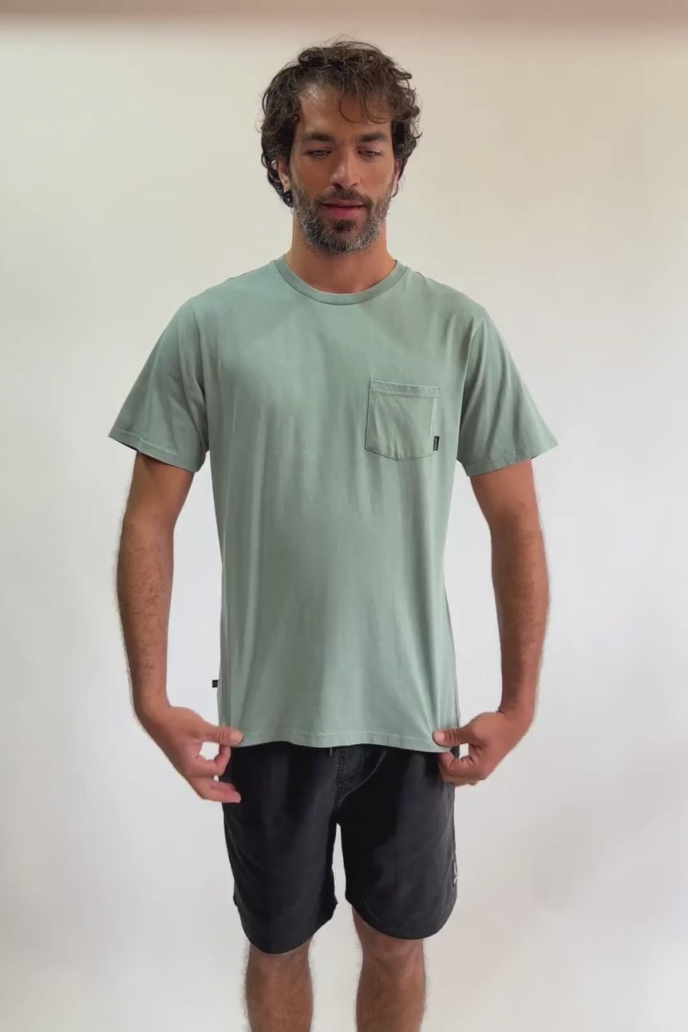 Polera sales verde hombre