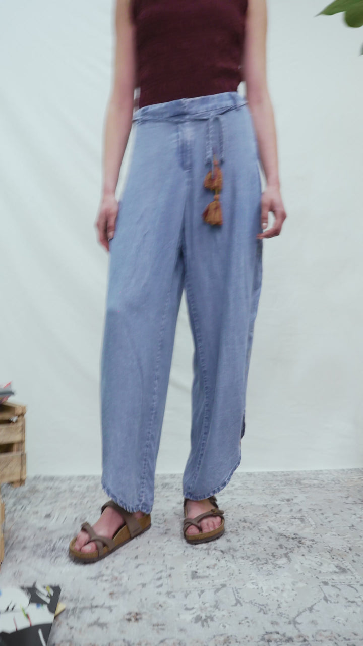 Pantalón Foz Denim Azul Mujer