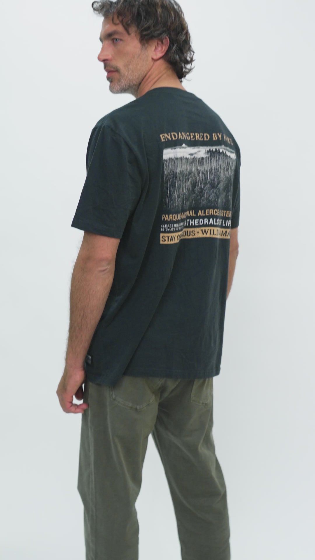 Polera Rolan Orgánica Negra Hombre