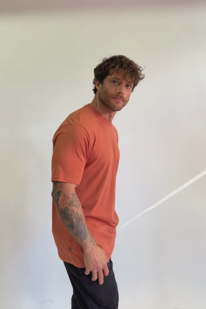 Polera Tepa Orgánica Terracota Hombre