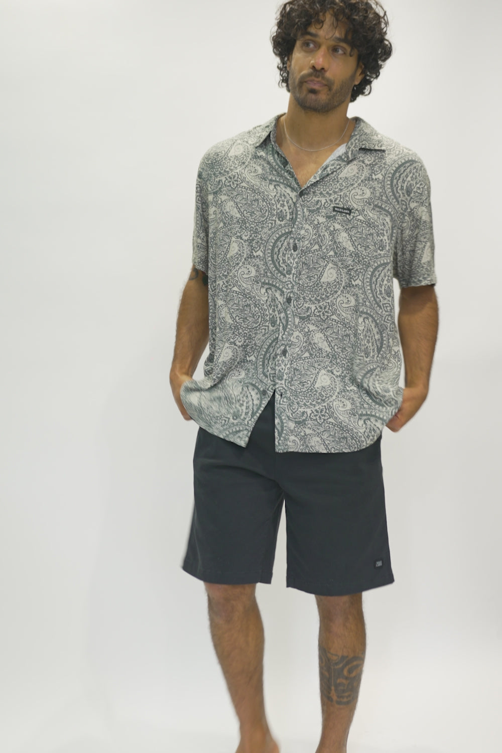Camisa Mero Paisley Azul Hombre ECOVERO™