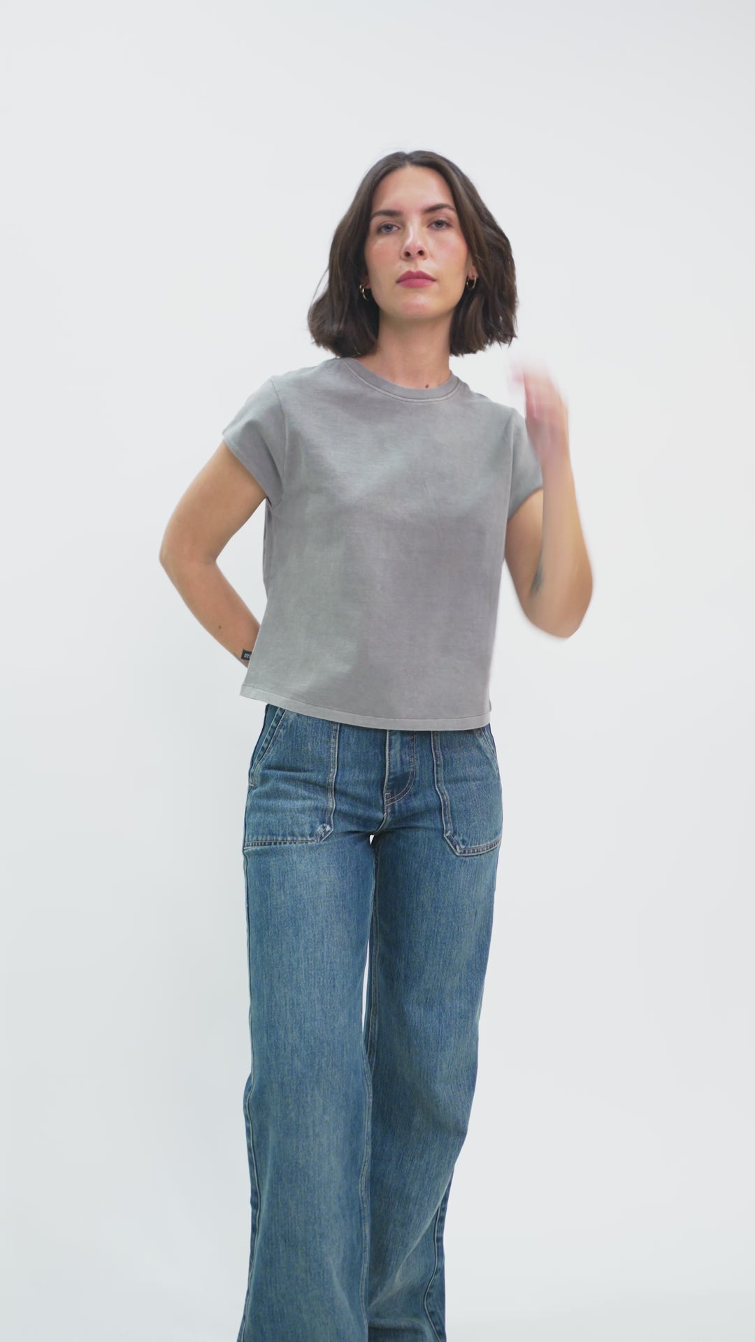 Polera Sari Organica Gris Mujer