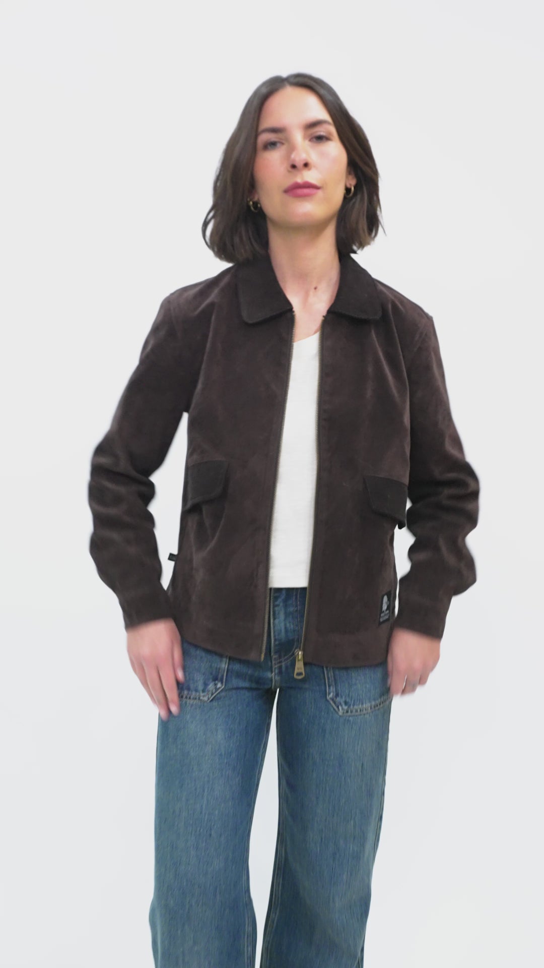 Chaqueta Elsa Reciclada Café Mujer