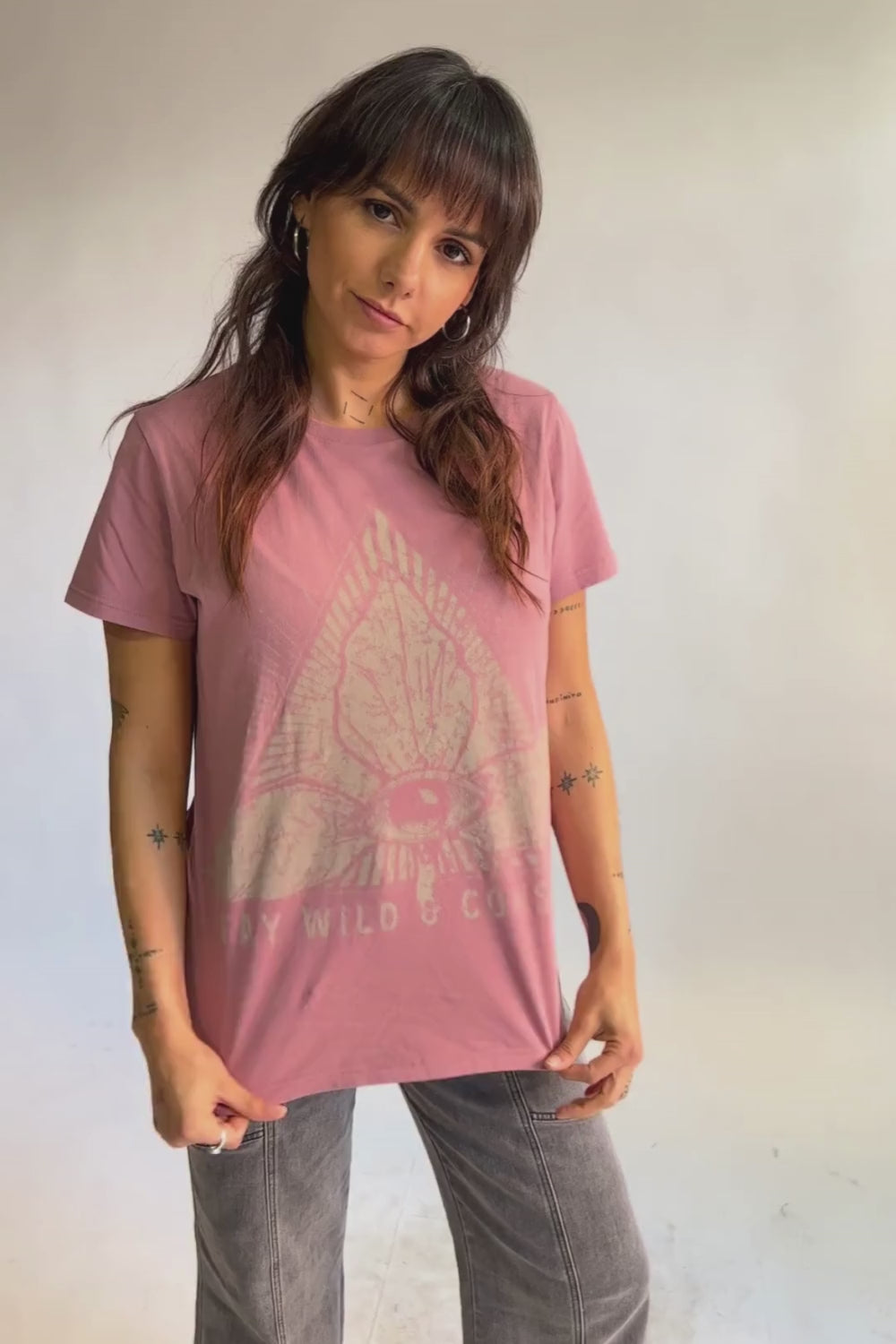 Polera Tila Orgánica Rosada Mujer