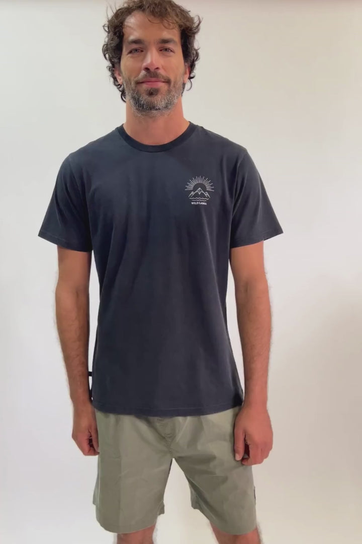 Polera Trona Orgánica Negro Hombre