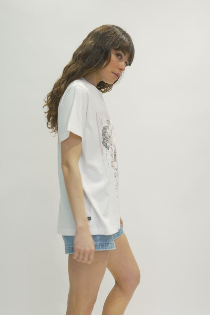 Polera Genovesa Orgánica Blanca Mujer
