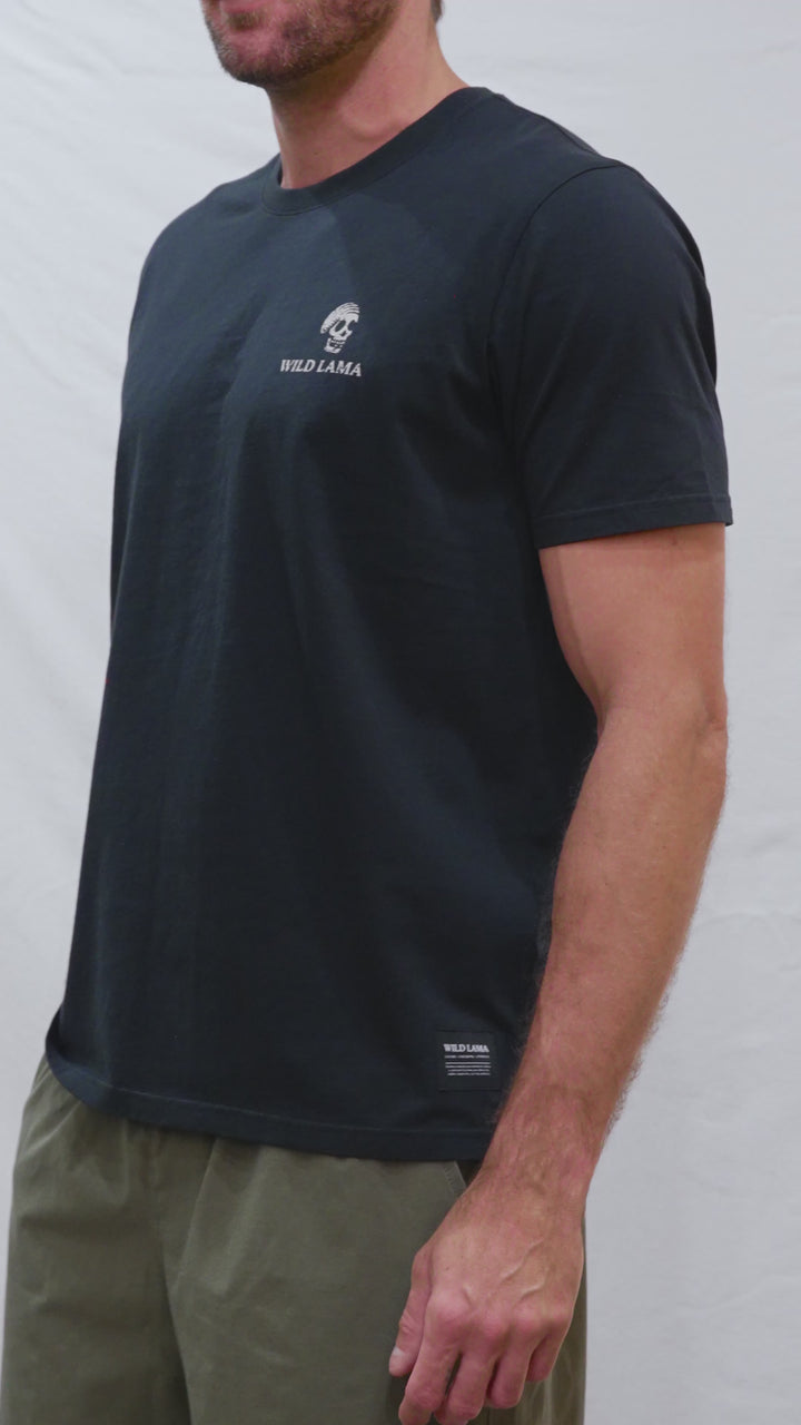 Polera Soles Orgánica Negra Hombre