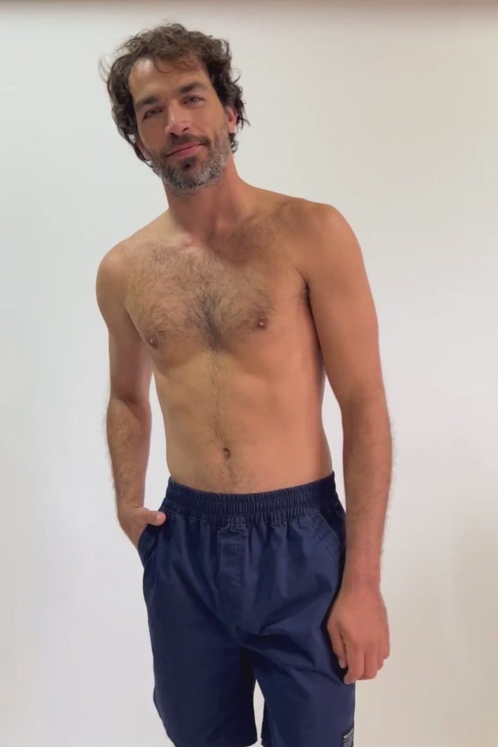 Short Borea Orgánico Azul Hombre