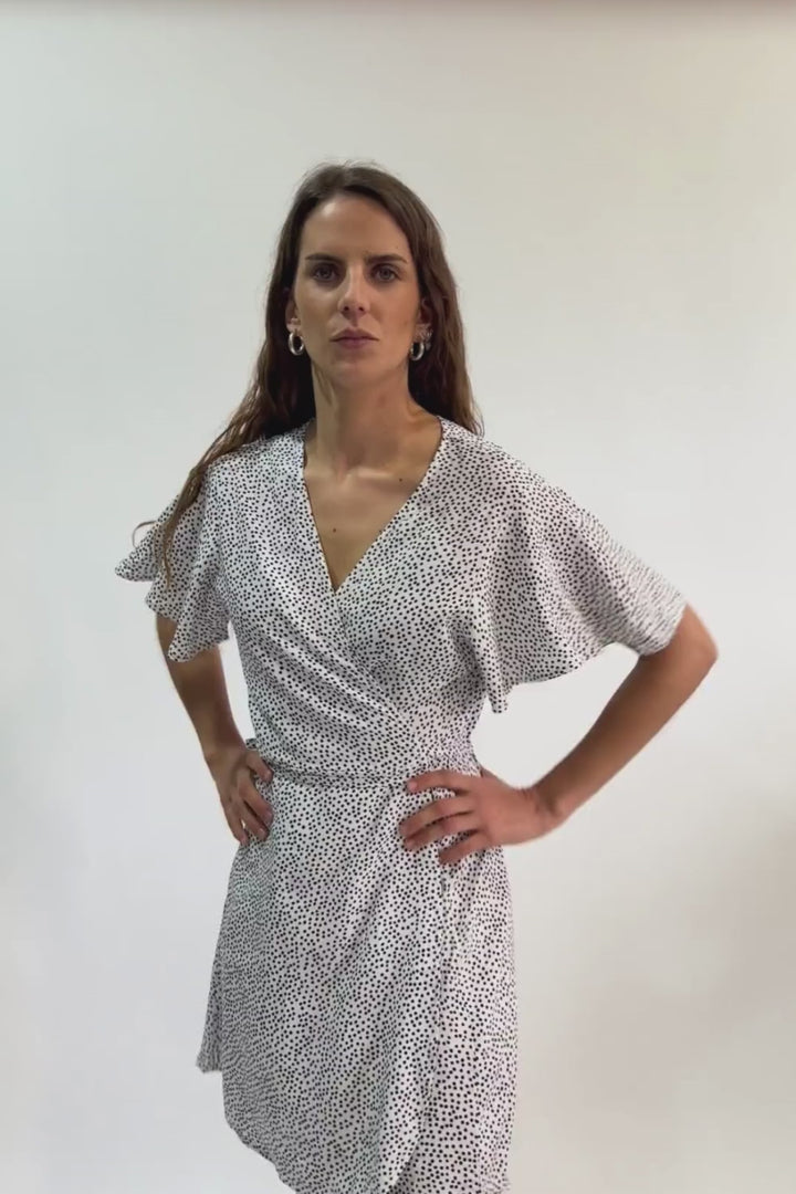 Vestido Sade Blanco Puntos Mujer