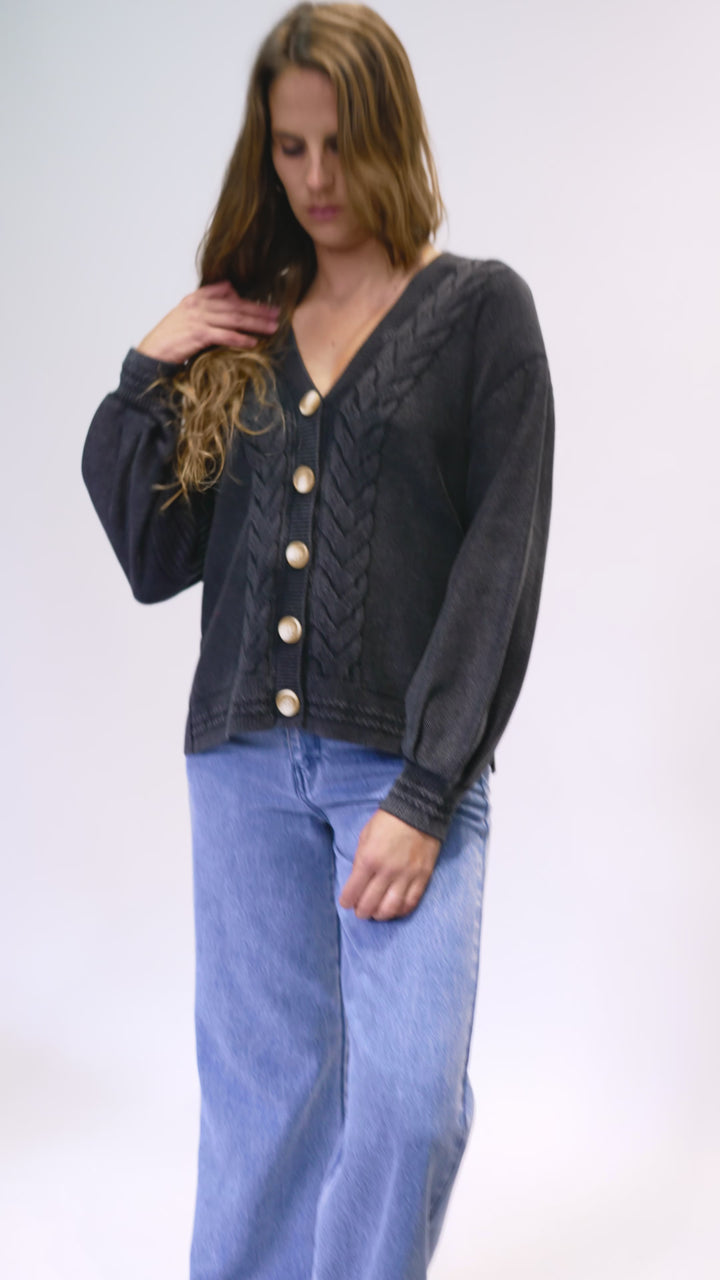 Cardigan Sani Orgánico Marengo Mujer