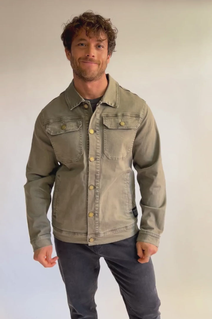 Chaqueta Serrano Orgánico Gris Verdoso Hombre