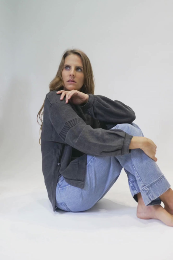 Sweater Viga Orgánico Negro Mujer