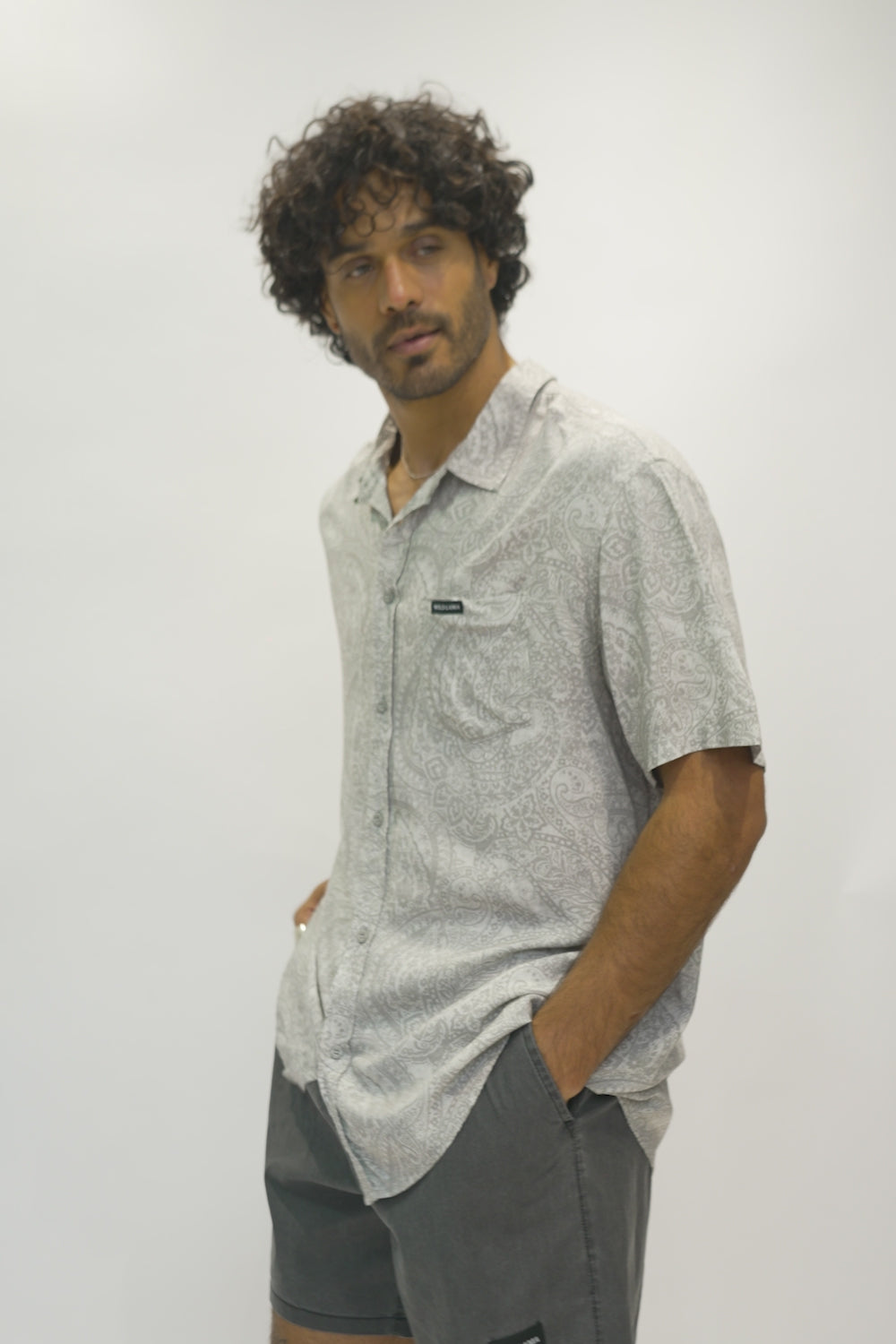 Camisa Mero Paisley Crudo Hombre ECOVERO™