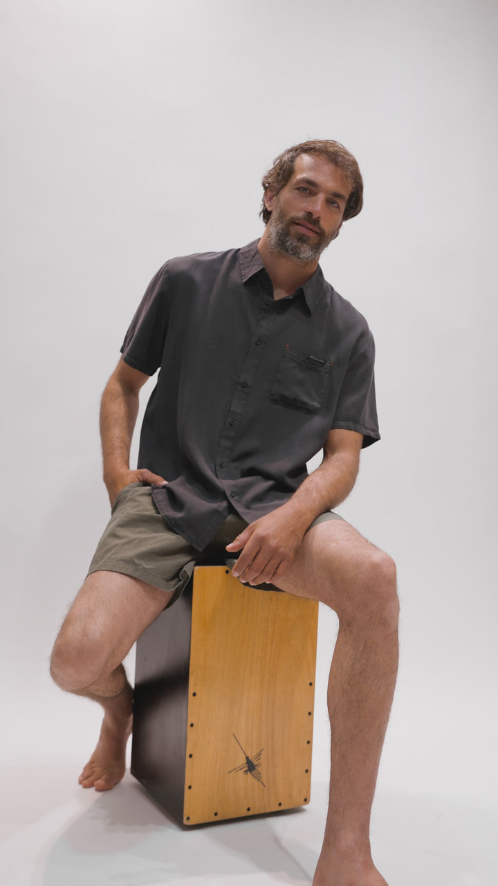 Camisa Knox Fibra Origen Natural Gris Hombre